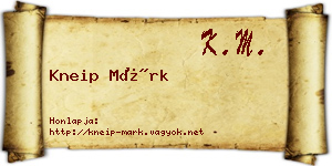 Kneip Márk névjegykártya